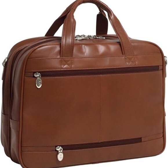 McKlein Springfield Full Grain Leather Laptop Briefcase / Messenger Bag (86594) - Picture 2 of 6